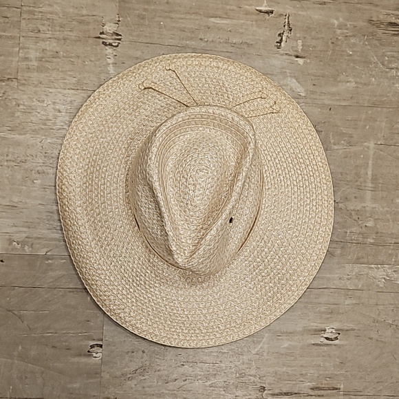 ?ERIC JAVITS? Sunshade Squishee Packable Straw Fedora Hat ~ OS Cream NWOT main image 14